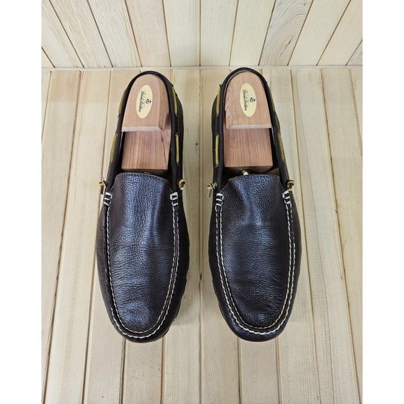 Polo Ralph Lauren Men\'s Arkley Slip On Dark Brown Leather Loafer Shoes main image 9